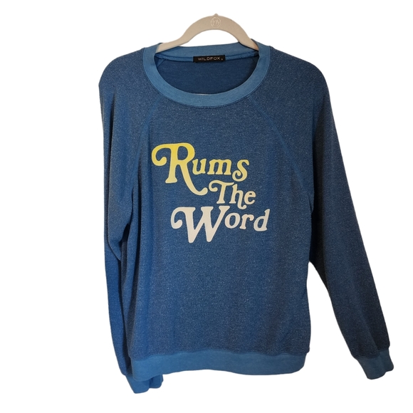 Wildfox Rums Soft Worn The Word Graphic Print Crewneck - Picture 9 of 12